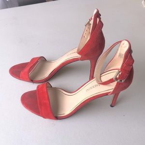 Bright red heels